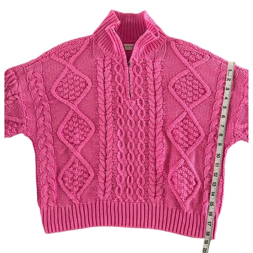 Lucky Brand Pink Cable Knit Sweater - Picture 8 of 15